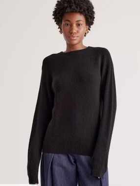 Quince Black 100% Yak Wool Crewneck Sweater